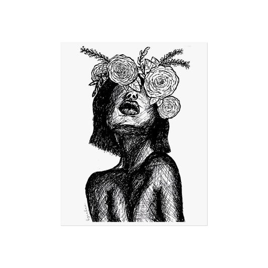 Flowerhead Sketch Print