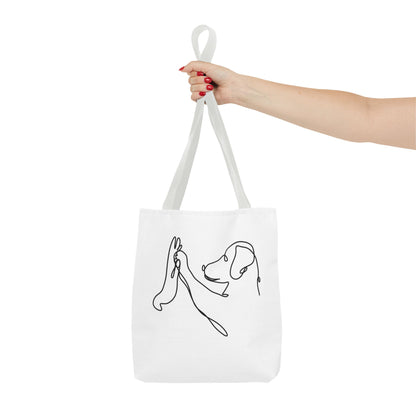 Dog High-five Tote Bag