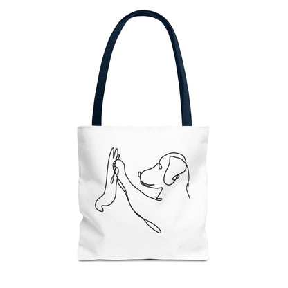 Dog High-five Tote Bag