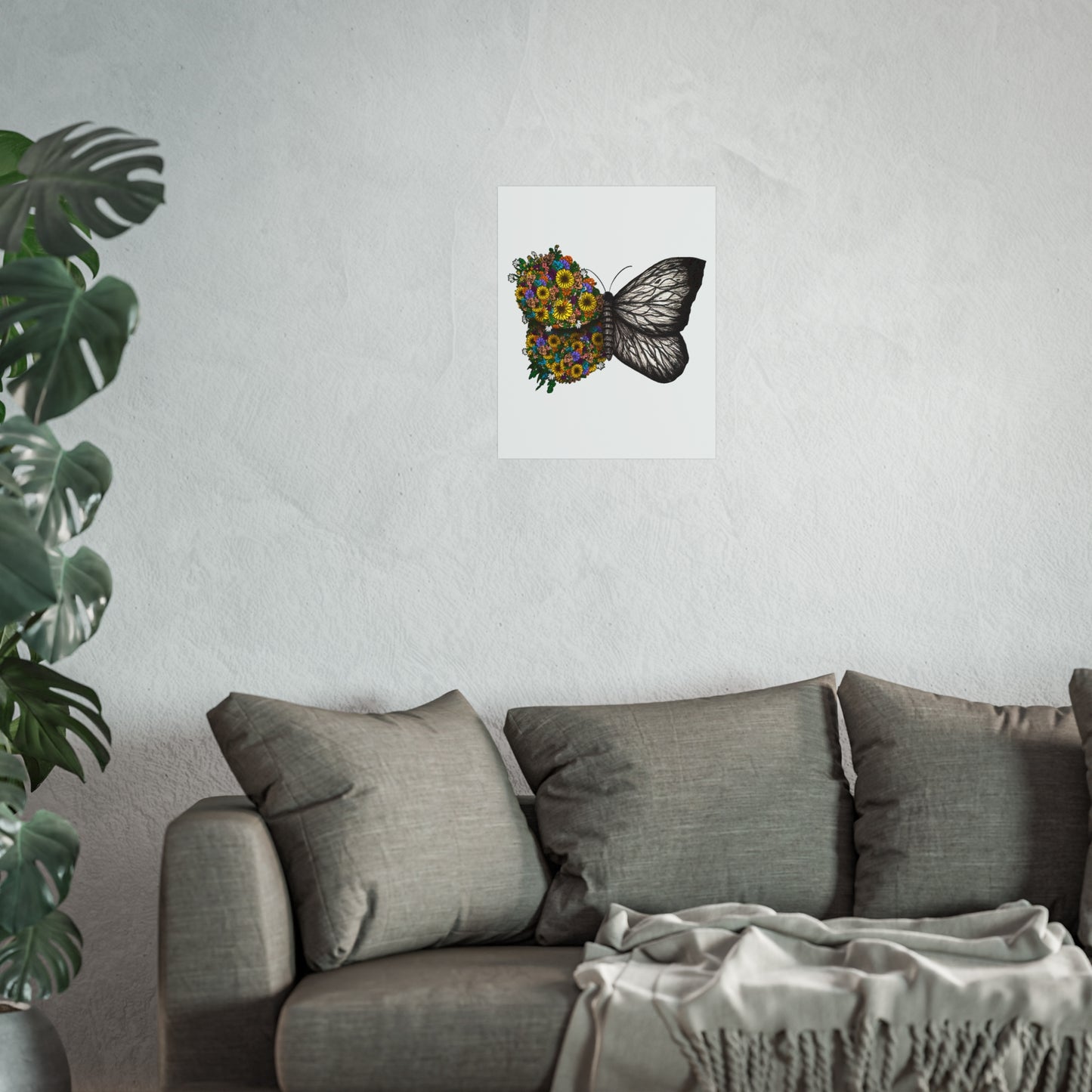 Butterfly Flower Print