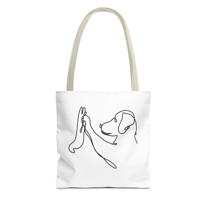 Dog High-five Tote Bag