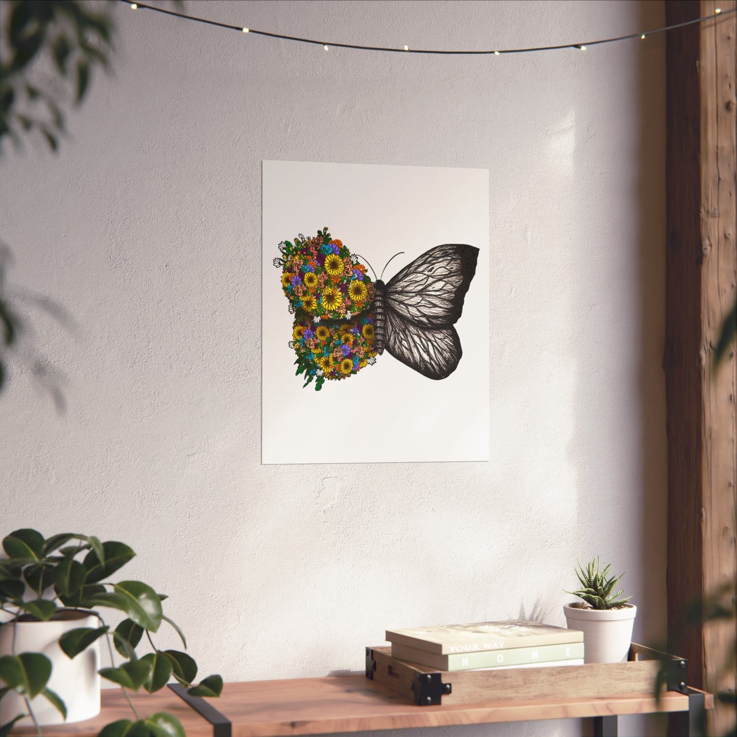 Butterfly Flower Print