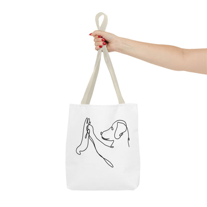 Dog High-five Tote Bag